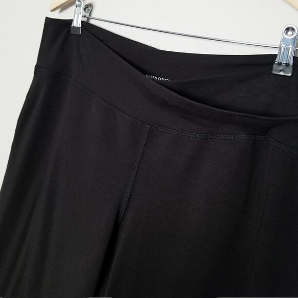 NEW Eileen Fisher Organic Cotton Stretch Jersey V Waist Slim Flared Pull On Pant - Picture 6 of 14